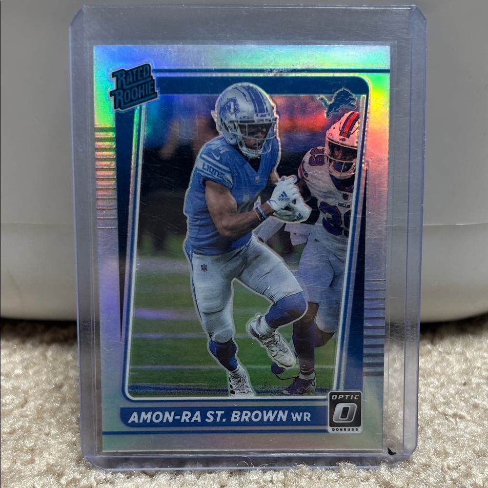 2021 Panini Donruss Optic Amon-Ra St. Brown Holo Rated Rookie Card